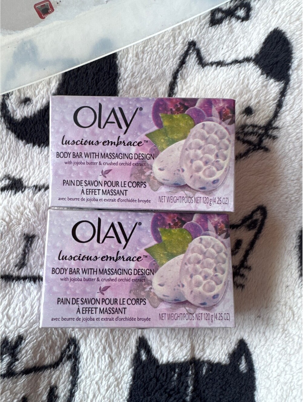 Olay Luscious Embrace Body Bar Soap — Lot of 2, Jojoba & Crushed Orchid